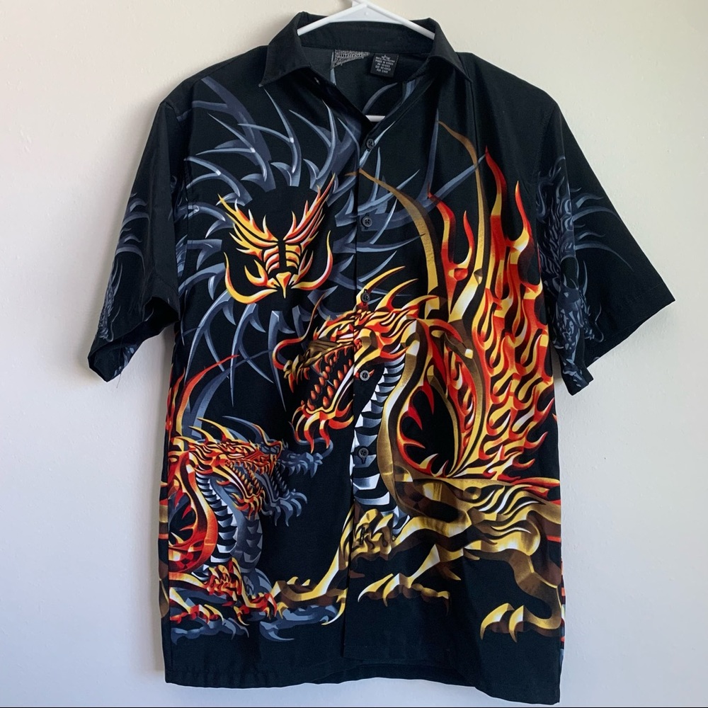 Guy Fieri inspired shirt with red dragon